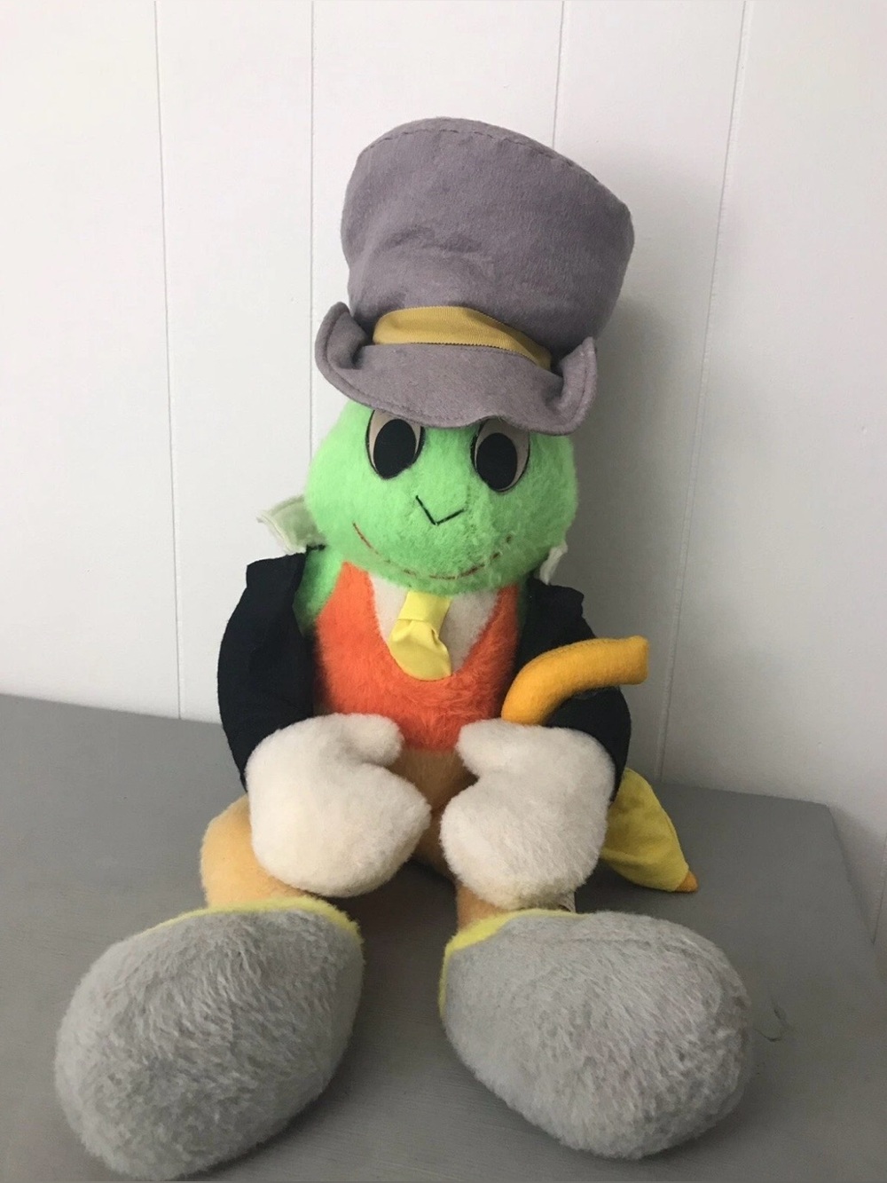 Disney Jiminy Cricket Pinocchio 23" Large Plush Stuffed Animal Toy Vintage RARE